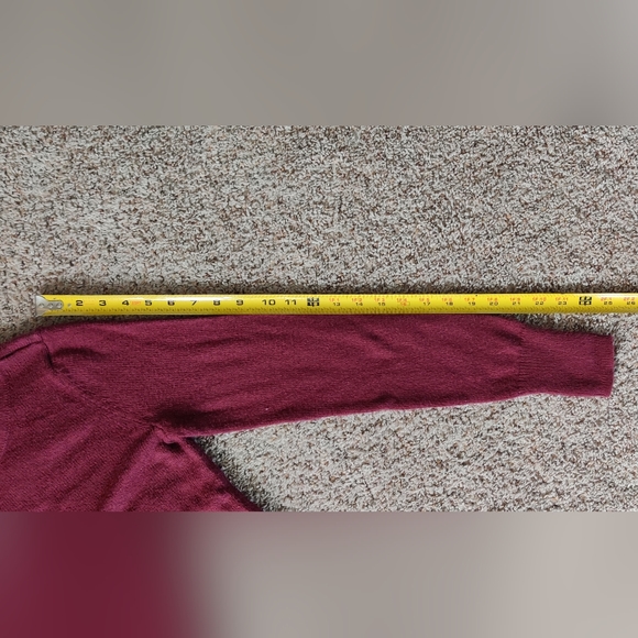 Motherhood Maternity Maroon Sweater with Black Back Tie Small - Picture 3 of 5